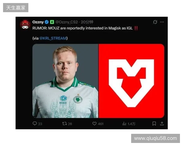 爆料:MOUZ有意引入Magisk出任指挥,Brollan或将下放 爆料:MOUZ有意引入Magisk出任指挥,Brollan或将下放